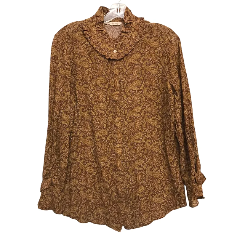 cozy women's tops for fall and winterTop Ls By Soft Surroundings In Brown, Size:M