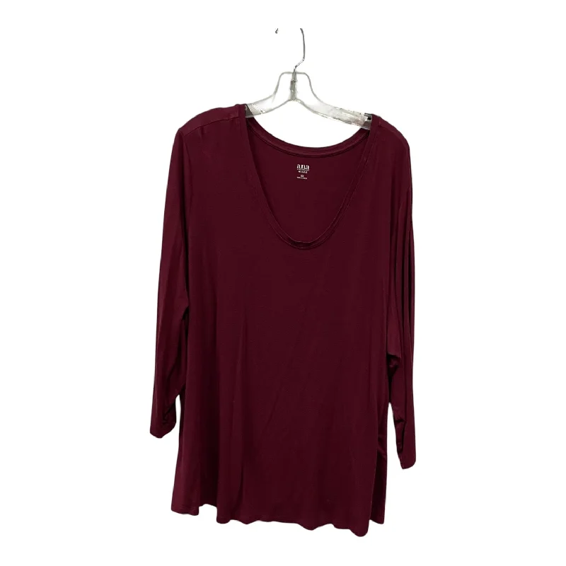 women's tops for those who love to experiment with fashionTop Ls By Ana In Maroon, Size:3X