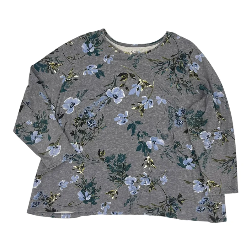 women's tops for those who want to invest in timeless piecesTop Ls By Croft And Barrow In Floral Print, Size:3X