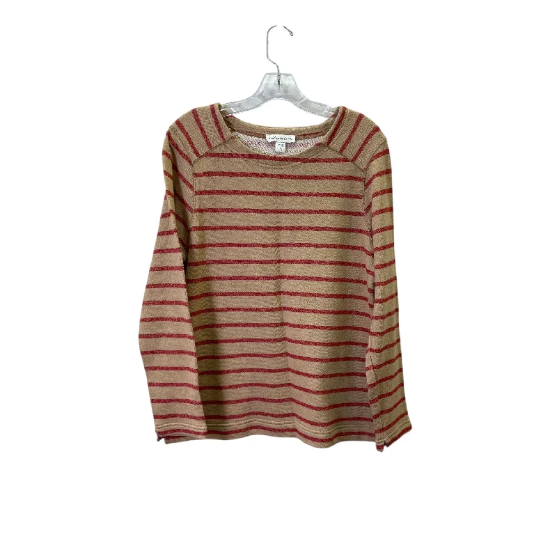 women's tops for those who appreciate subtle and muted tonesTop Ls By Coldwater Creek In Red & Tan, Size:M