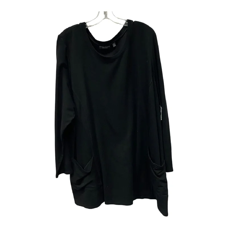 women's tops for maximalist fashion loversTop Ls By Susan Graver In Black, Size:3X