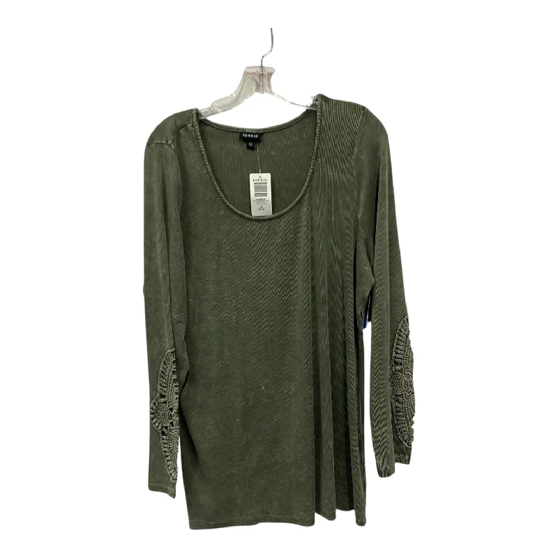 women's tops for summer festivalsTop Ls By Torrid In Green, Size:3X