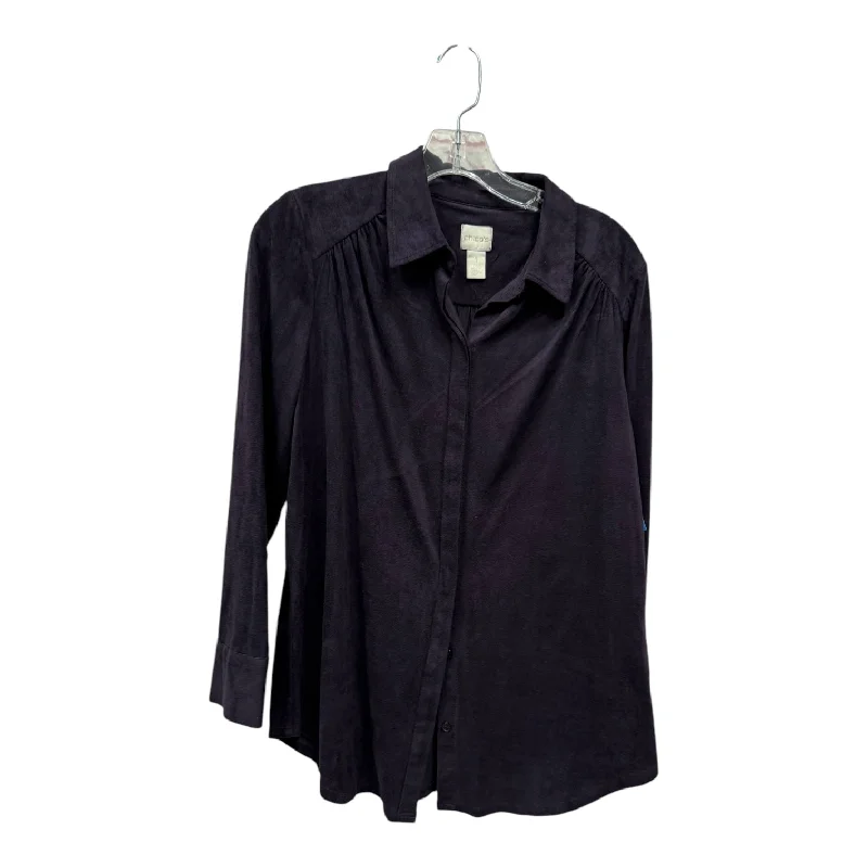 women's tops for those who refuse to compromise on styleTop Ls By Chicos In Purple, Size:M