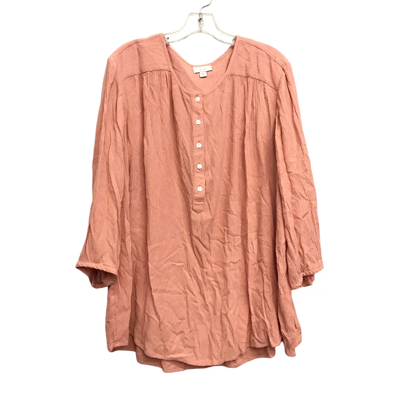 women's tops for creating capsule wardrobesTop Ls By Pure Jill In Orange, Size:Xl