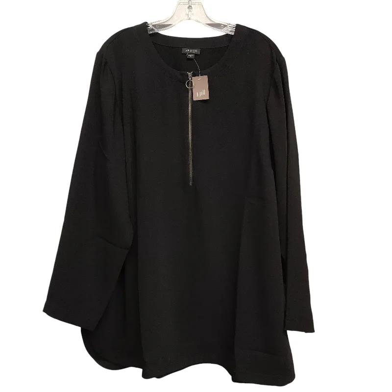 women's tops for casual FridaysTop Ls By J. Jill In Black, Size:2X