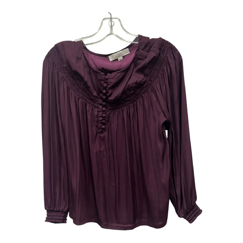 women's tops for those who want to create stylish and put-together outfits without spending a fortuneTop Ls By Loft In Purple, Size:Mp