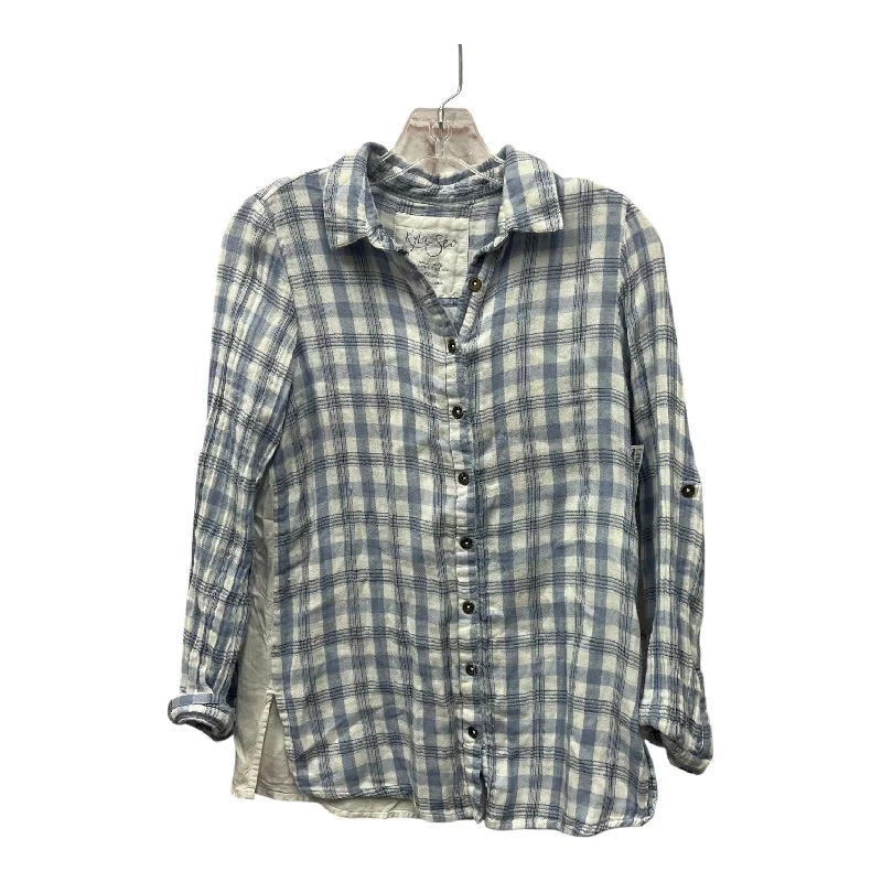 women's tops for those who want to stay cool and chic during warmer weatherTop Ls By Kyla Seo In Blue & White, Size:Xs