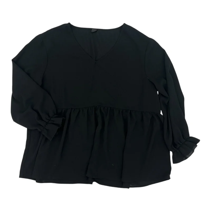 women's tops for creating capsule wardrobesTop Ls By Shein In Black, Size:3X