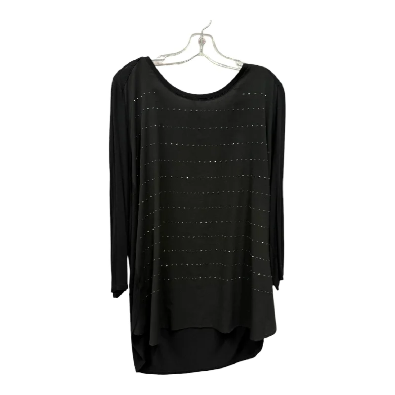 women's tops for creating capsule wardrobesTop Ls By Apt 9 In Black, Size:2X