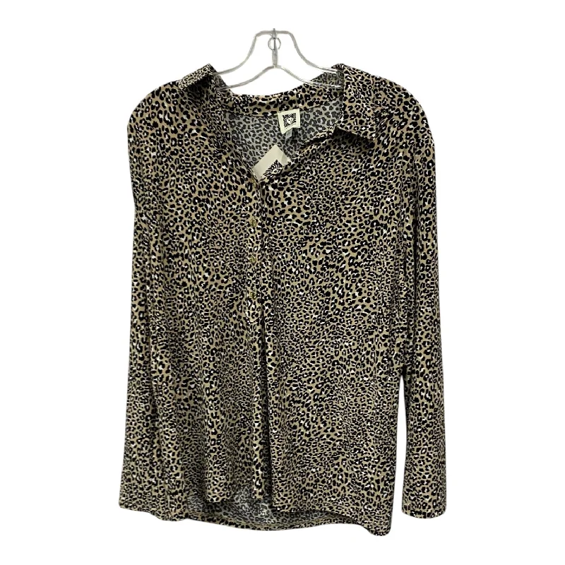 chic women's tops for everyday wearTop Ls By Anne Klein In Animal Print, Size:L