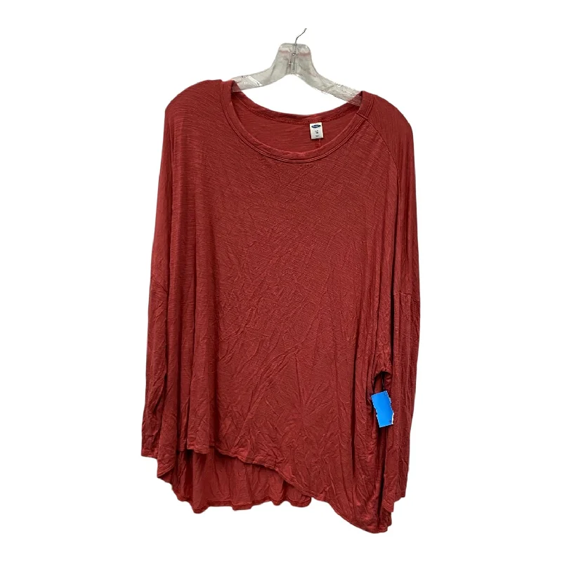 trendy women's topsTop Ls By Old Navy In Red, Size:Xxl