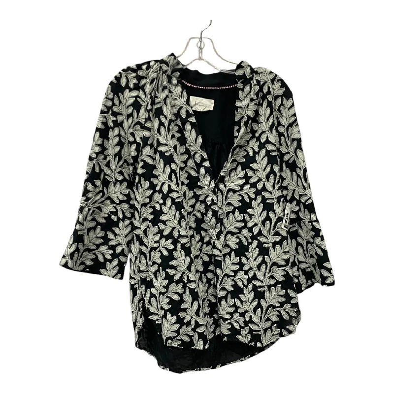 women's tops for those who seek both style and comfortTOP LS by ANTHROPOLOGIE In BLACK, Size: S