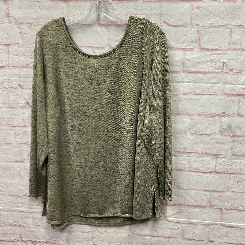 women's tops for those who want to make a fashion statementTop Ls By Westport In Gold, Size:2X