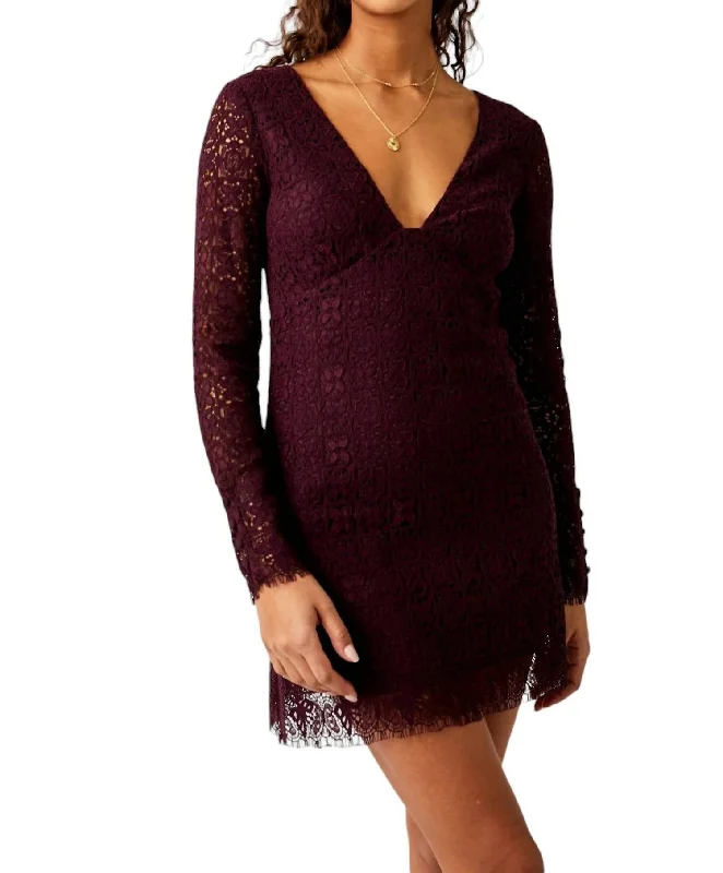 women's ruffle dressesHoney Honey Mini Dress In Potent Purple