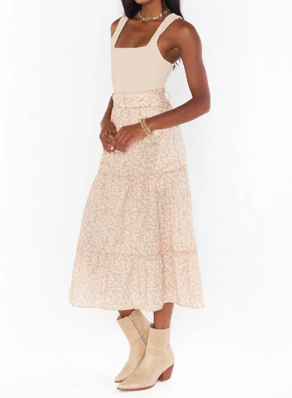 women's button-down skirtsMiley Midi Skirt In Ditsy Daisy