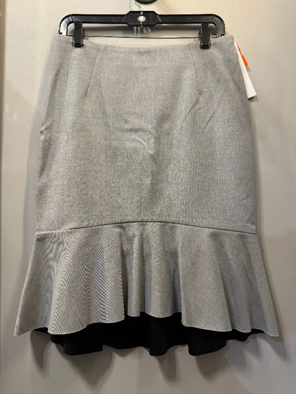 women's silk skirtsSkirt Midi By H&m In Grey, Size: 10