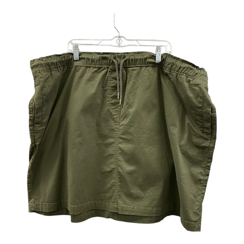 women's affordable velvet skirtsSkirt Mini & Short By Croft And Barrow In Green, Size:3X