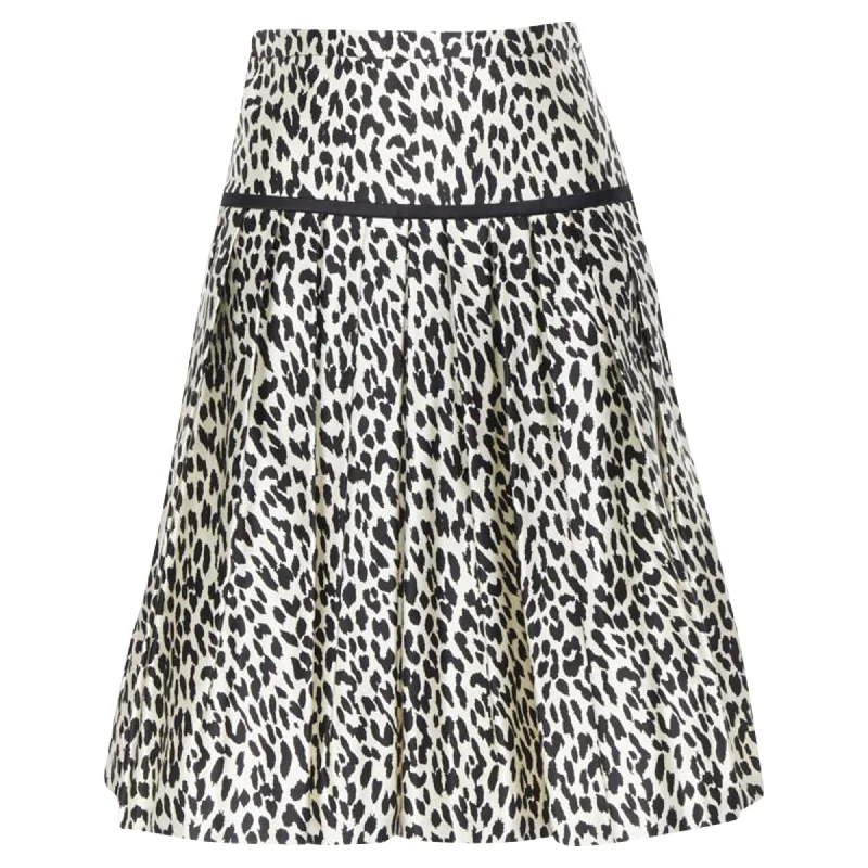 women's winter velvet skirtsValentino Garavani leopard spot pleated skirt