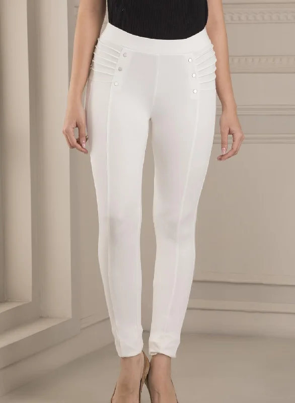 High Waist White Jeggings