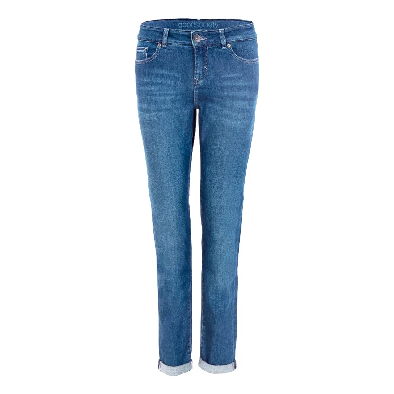 women's denim jeans for a vintage styleWomens Slim Tapered Cropped Jeans - Harrow