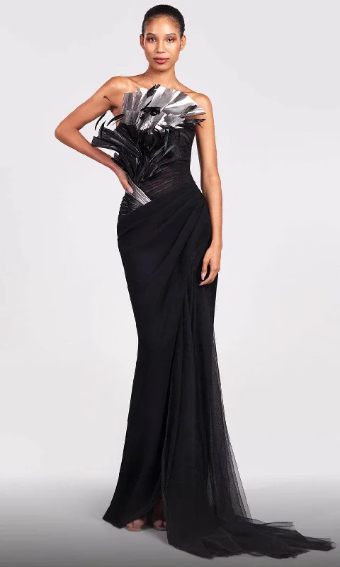 women's formal dressesMNM Couture G1800 - Metallic Crumbcatcher Evening Gown