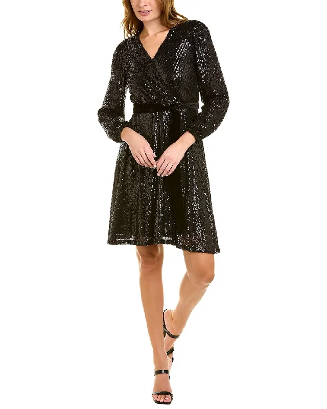 women's boho dressesNanette Lepore Sequined Midi Dress