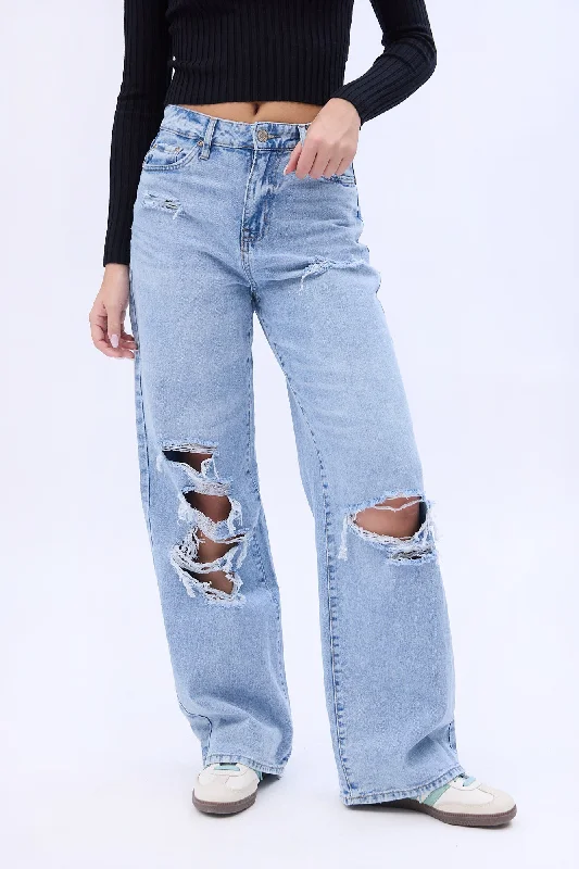 women's denim jeans for formal eventsSuper High Rise Wide Leg Jeans