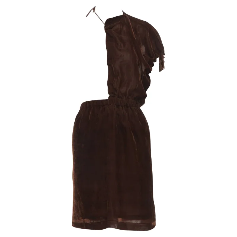 women's flowy midi skirts with pocketsComme Des Garcons velvet drawstring sash knee length skirt