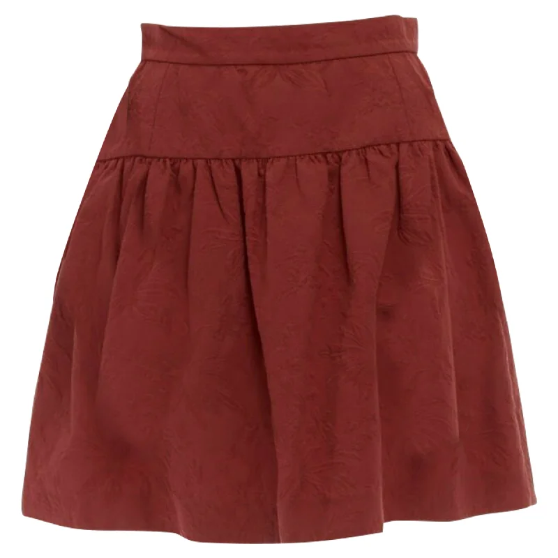 women's solid-color skirtsDolce & Gabbana cotton floral jacquard pleated mini skirt