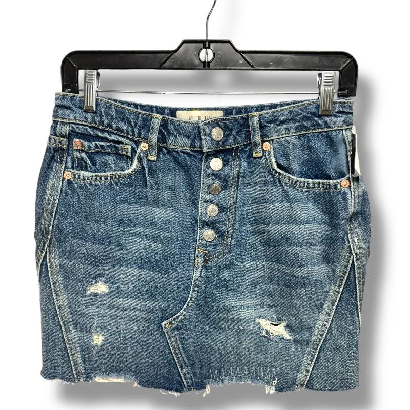 women's floral skirtsSkirt Mini & Short By We The Free In Blue Denim, Size: 6