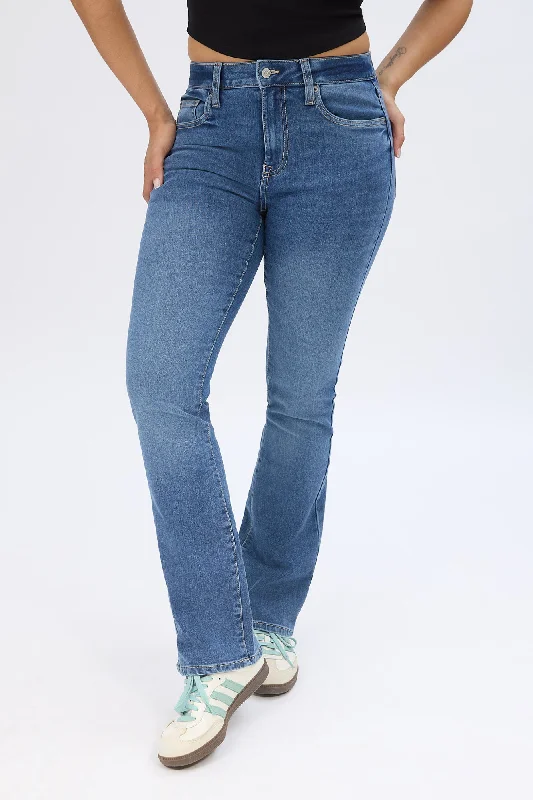 women's denim jeans with animal printsHigh Rise Bootcut Jeans