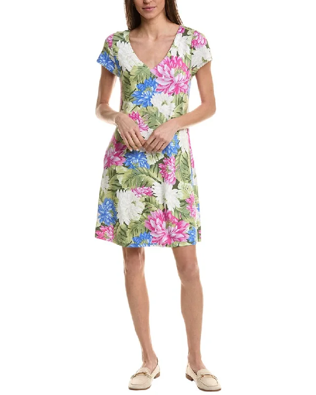 women's wrinkle-resistant dressesTommy Bahama Darcy Lush Lotus V Cap Mini Dress