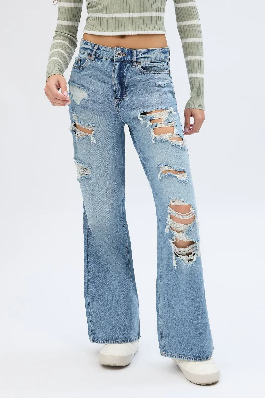 women's denim jeans for a relaxed lookSuper High Rise Wide Leg Jeans