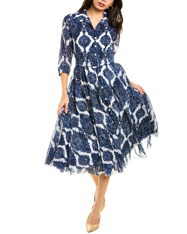 women's ruffle dressesSamantha Sung Aster Midi Dress