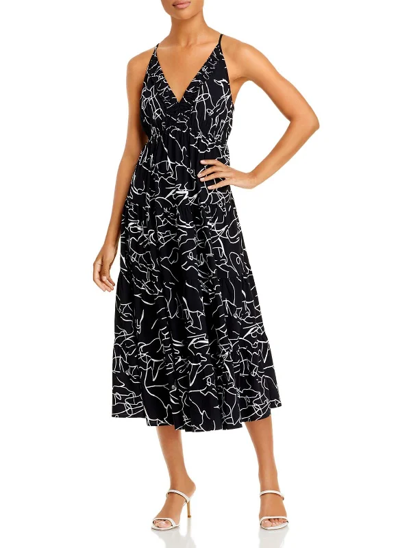 women's maximalist dressesWomens Sleeveless Calf Midi Dress