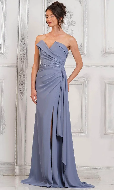 women's pastel dressesMarsoni by Colors MV1304 - Strapless Draped Evening Dress