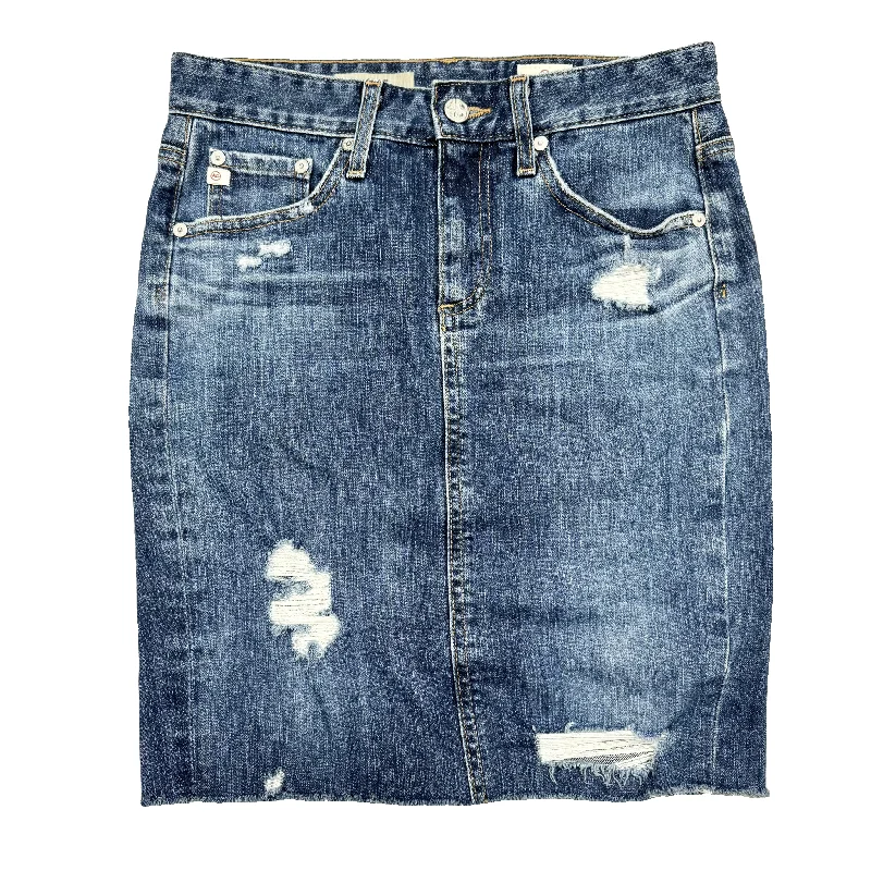 women's high-waisted skirtsSkirt Mini & Short By Adriano Goldschmied In Blue Denim, Size: 2