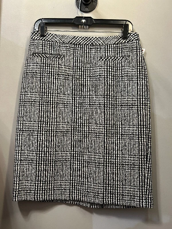 women's chiffon maxi skirtsSkirt Midi By Talbots In Black & White, Size: 4