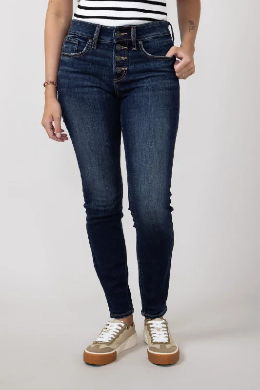 women's denim jeans for a vintage styleSilver Jeans Mid Rise Suki Skinny Jeans for Women | L93151CVS413