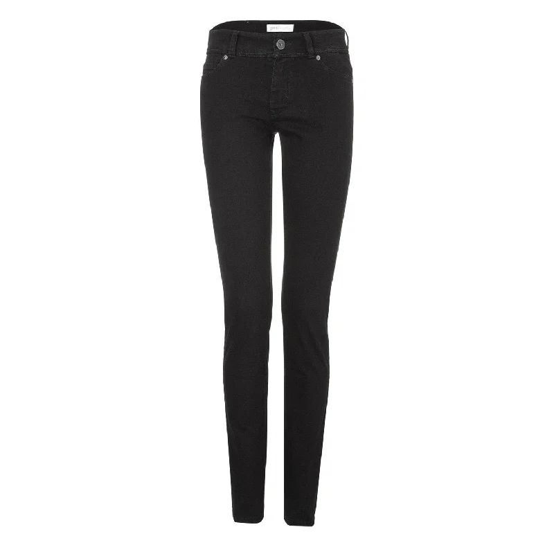 women's stretch denim jeansWomens Slim Jeans - Black One Wash