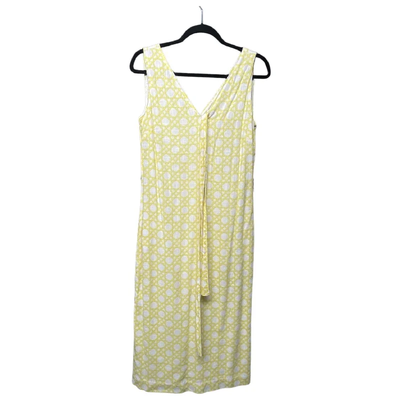 women's halter dressesDress Casual Midi By Ann Taylor In White & Yellow, Size: 2