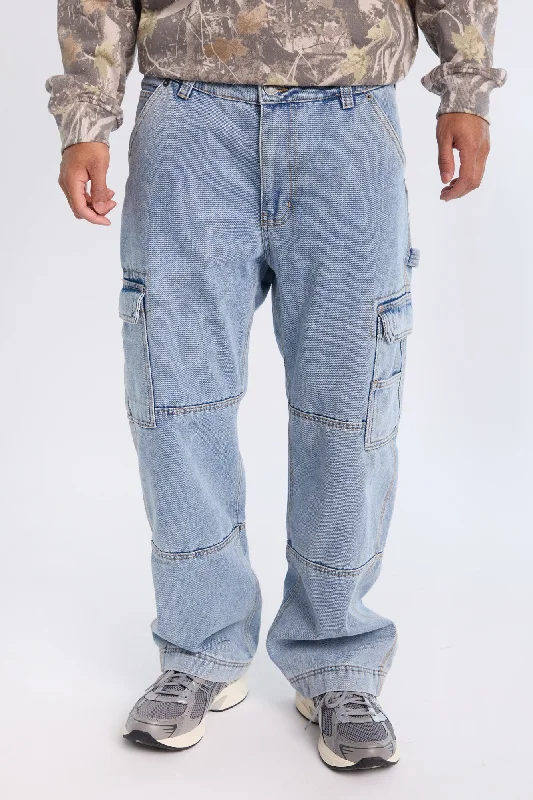 women's stone-washed denim jeansCargo Jeans