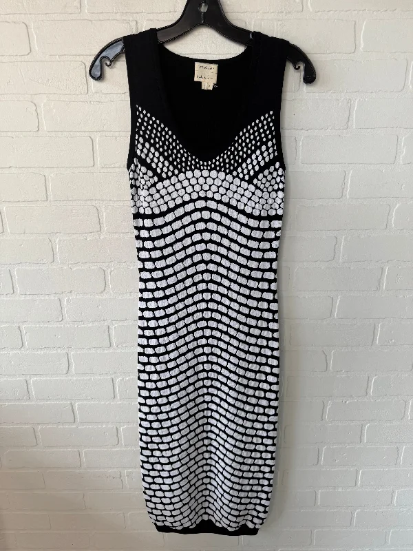 women's tall dressesDress Party Midi By Nicole Miller In Black & White, Size: S