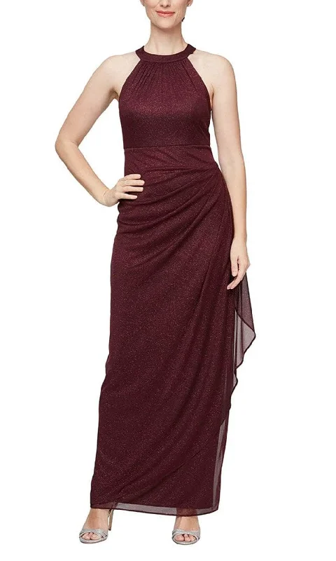 women's tall dressesAlex Evenings 8133106 - Sleeveless Halter Evening Dress