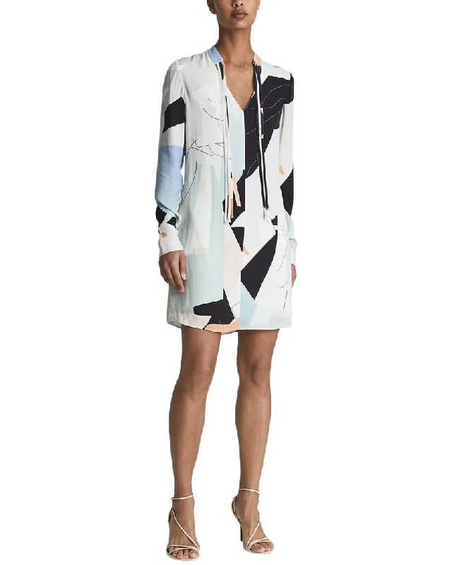 women's minimalist dressesReiss Rosa Abstract Print Mini Dress