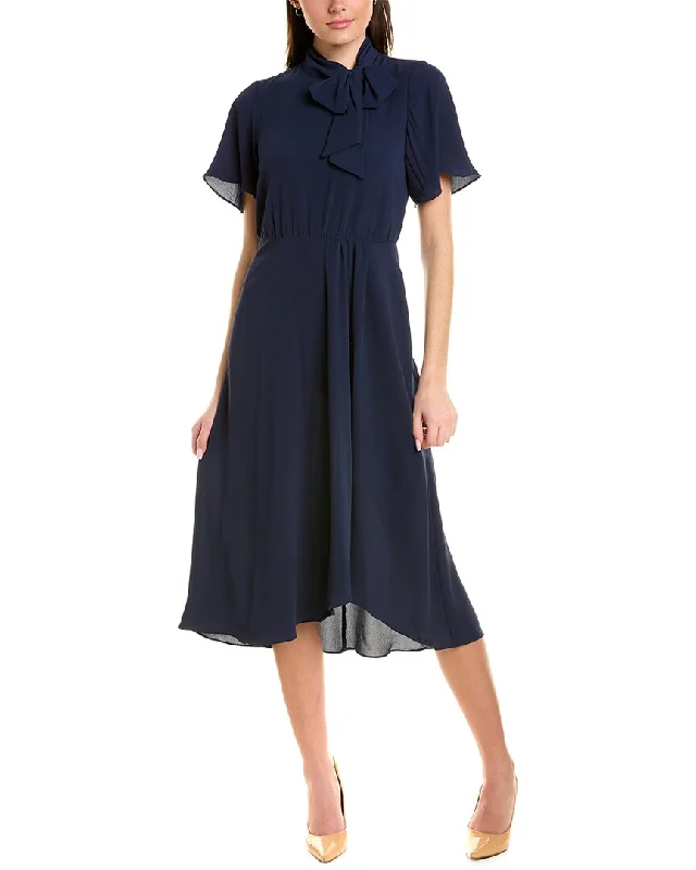 women's velvet dressesLondon Times Bubble Crepe Midi Dress