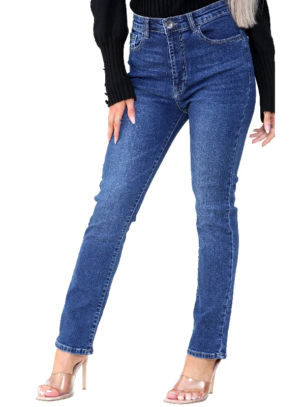 women's black denim jeansKruze | Womens Straight Slim Denim Jeans