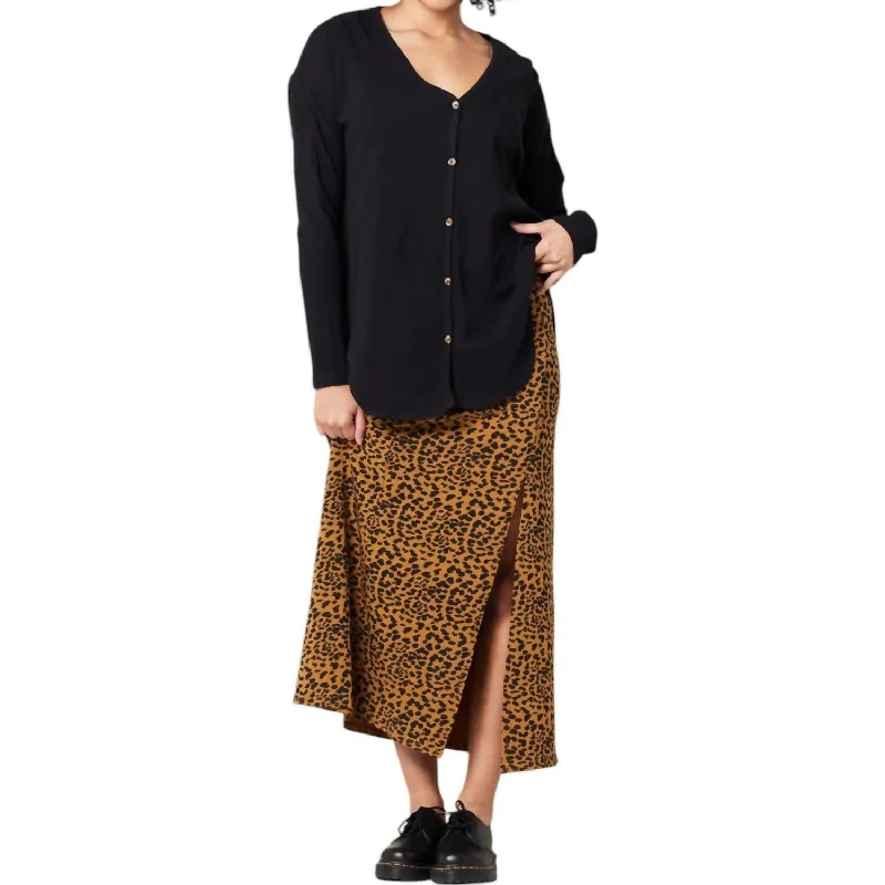 women's work skirtsPerla Skirt In Ochre Spots