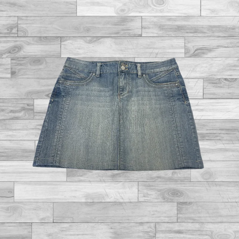 women's breathable cocktail skirtsSkirt Mini & Short By White House Black Market In Blue Denim, Size: 4