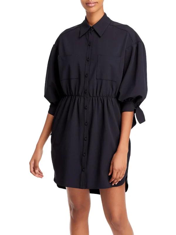 women's maxi dressesStacey Womens Collared Midi Shirtdress